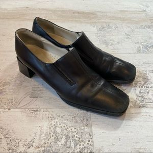 Men’s Ecco Black Leather Slip On Dress Shoes